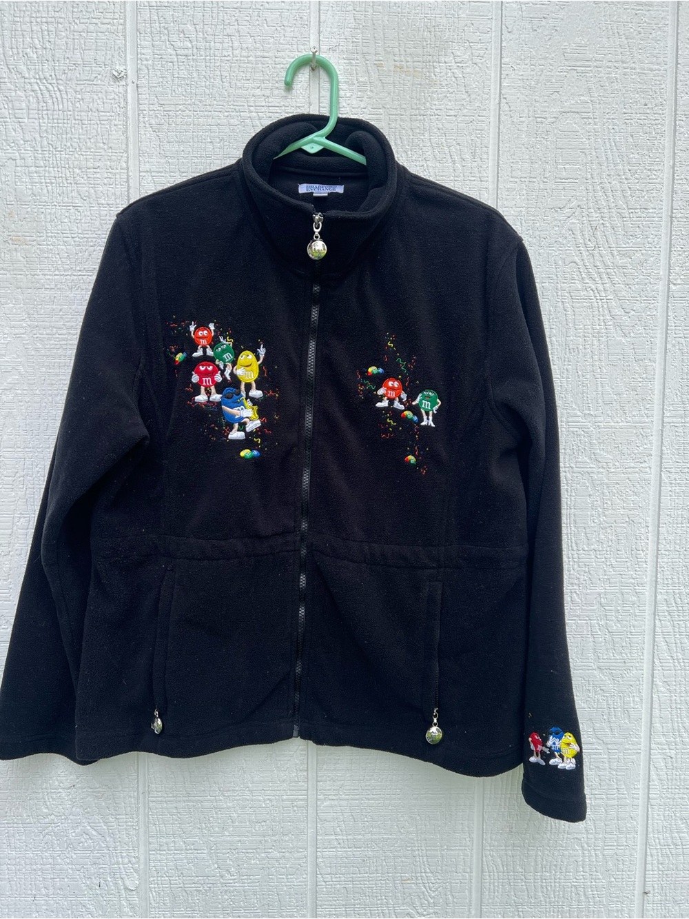 The Bradford Exchange M&M’s Embroidered Black Fleece Jacket Size L